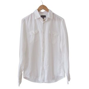 Vince White Casual Button Down Shirt